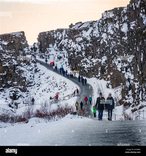 Winter At Thingvellir National Park Iceland Stock Photo Alamy