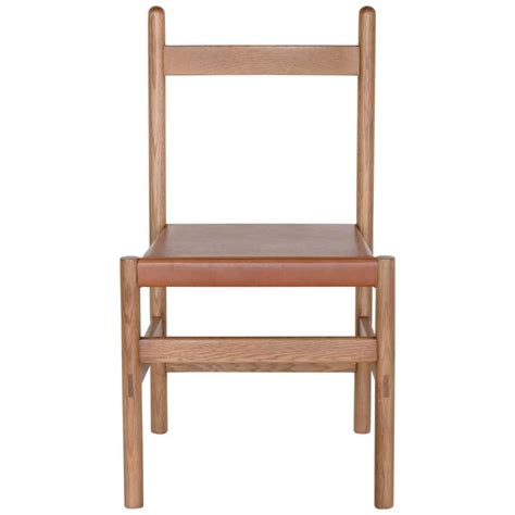 Cress Chair By Sun At Six Nude Minimalist Side Or Dining Chair In Wood Leather For Sale At