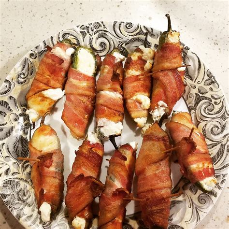 Cream Cheese Stuffed Jalapenos Wrapped In Bacon Rrecipes