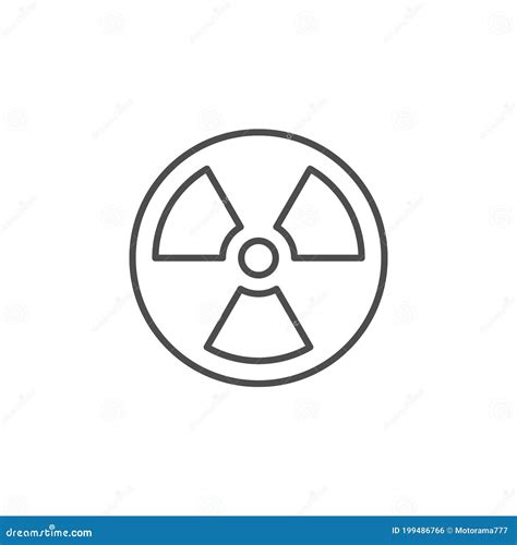 Caution Nuclear Radiation Warning Icon Vector Radioactive Symbol Atomic