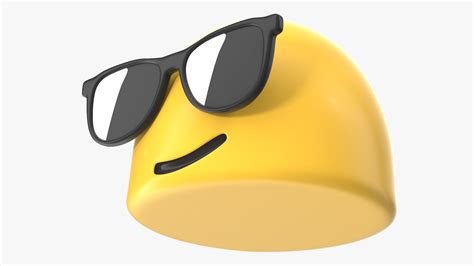 Smiling Face With Sunglasses Android Emoji 3d Model 11 3ds Blend C4d Fbx Max Ma Lxo