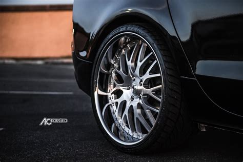 22 Staggered Ac Forged Wheels Ac 313 Brushed Face With Chrome Lip
