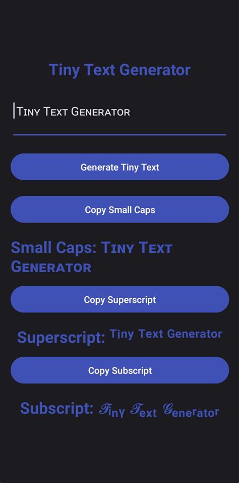 Tiny Text Generator Copy Paste Apk Do Pobrania Na Androida