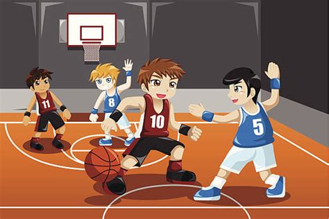 51 Kids Playing Basket Basketball Team Clipart Clipartlook