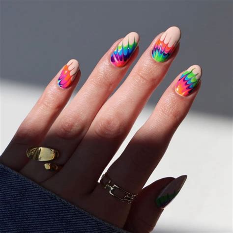 50 Cute Summer Nails 2022 Colourful Tie Dye Nails I Take You