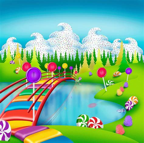 Candy Land Party Decor Backdrops For Game Night With Ice Etsy Candyland Party Candy Themed