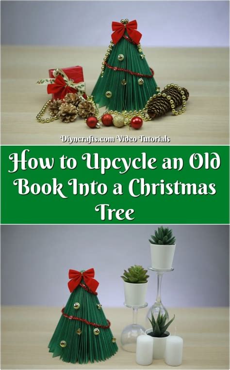 How To Upcycle An Old Book Into A Christmas Tree Diy