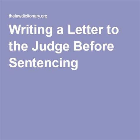 Feel free to ask him or her what information will be presented during the sentencing hearing. Writing a Letter to the Judge Before Sentencing | Letter ...