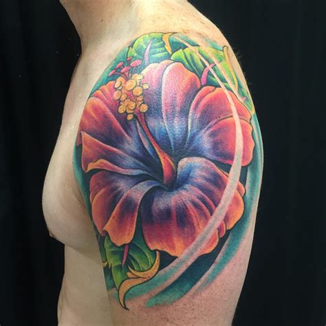 Hawaiian Tribal Flower Tattoos Top 61 Best Hawaiian Flower Tattoo