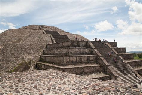 Teotihuacan Sun Pyramid Mexico Stock Image Image Of City Culture
