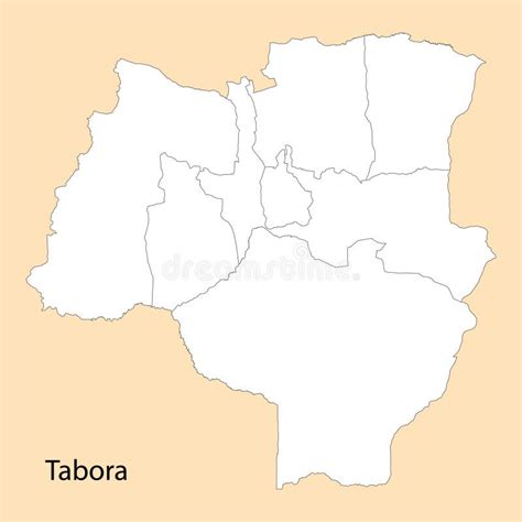High Quality Map Of Tabora Is A Region Of Tanzania Stock Vector