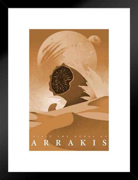 Visit Arrakis Dune Fantasy Travel Poster Sandworm Planet Official