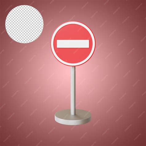 Premium Psd No Entry Road Sign Traffic 3d Rendering