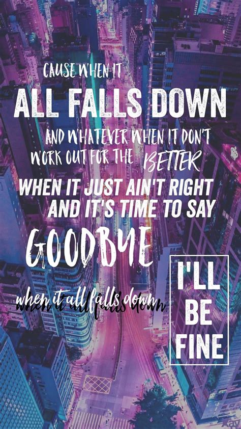 All Falls Down Lyrics Song Words Lyric Art Avengers Wallpaper Cool