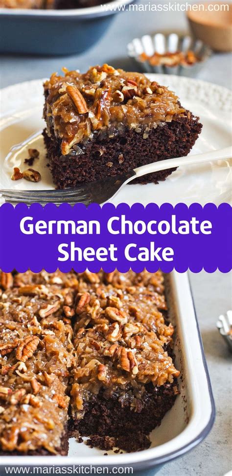 German chocolate cake, traditionally made with sweet baking chocolate, is. Best Ever German Chocolate Sheet Cake Recipe | Sheet cake ...