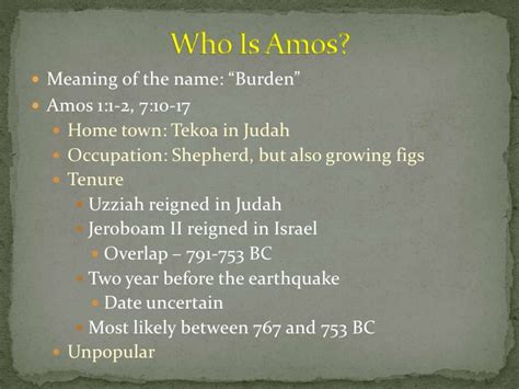 The book of amos gives us some information about amos. Amos | "What Does The Lord Require Of Us? a Minor Prophets ...