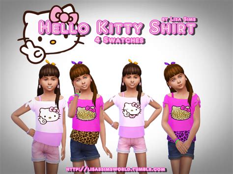 Sims 4 Ccs The Best Hello Kitty Shirts For Girls By My Sims 4 World