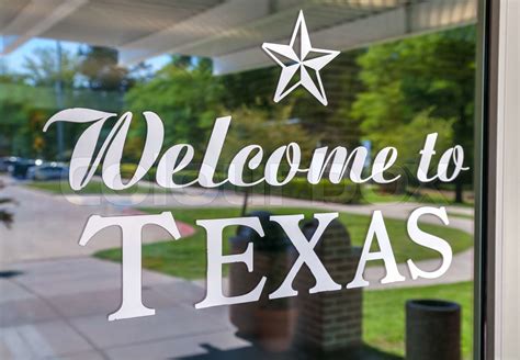 Welcome To Texas Stock Image Colourbox