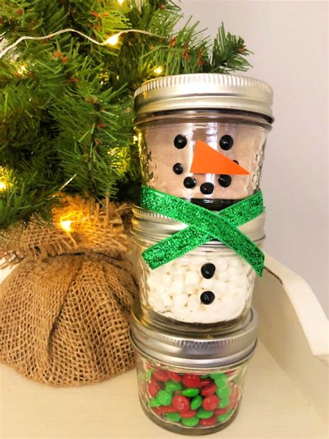Diy Snowman Mason Jar Hot Chocolate T Idea Mason Jar Breakfast