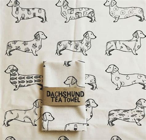 The Dachshund Tea Towel By Tabbyrabbit On Etsy