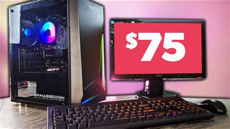 A Whole Gaming Pc Setup For Just 75 Can It Game At 720p Youtube