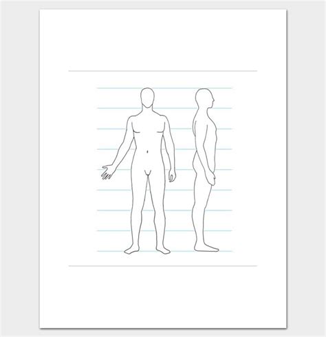 12 Human Body Outline Templates In Word And Pdf Doc Formats