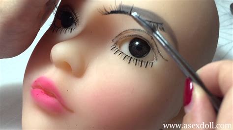 Trying to apply false lashes for the first time can be an utter nightmare. Makeup tutorial for doll - how to fix eyelashes - YouTube
