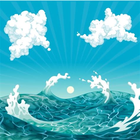 Sea Background Design Vector Free Download