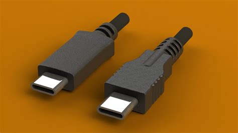 Usb Type C Cable Plugs 3d Cad Model Library Grabcad