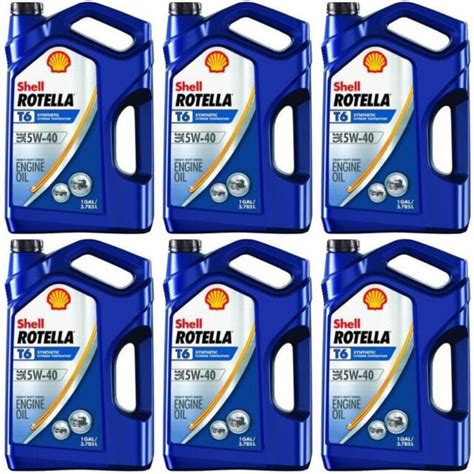 Shell Rotella T6 Full Synthetic 5w 40 Diesel Engine Oil 1 Gallon For