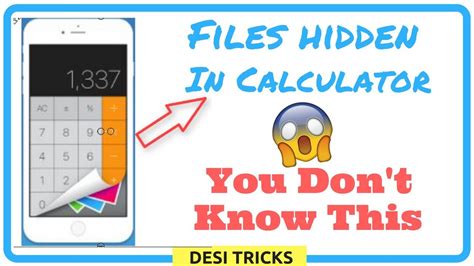 How To Hide Your Secret Files In Calculator 😱 😱 😱 Android Tricks 2017