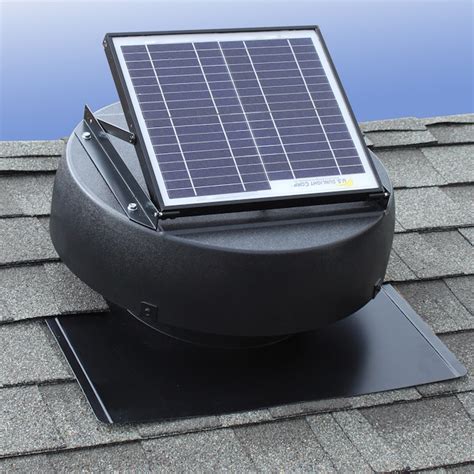 u s sunlight 945 cfm black galvanized steel solar power roof vent in the power roof vents