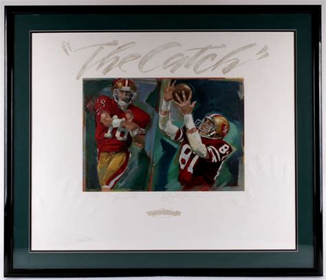 Joe Montana And Dwight Clark Signed Le The Catch 49ers 32x38 Custom