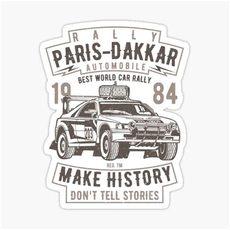 Sticker Rally Paris Dakar Redbubble