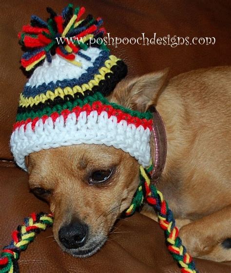 Primary Colors Ear Flap Dog Hat Instant Download Crochet Etsy