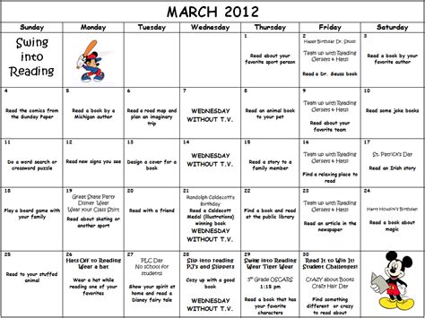 Whatever the reason, we have 68 march 2021 calendar pages suitable for everyone. March is Reading Month Calendar - Activities and reading ...