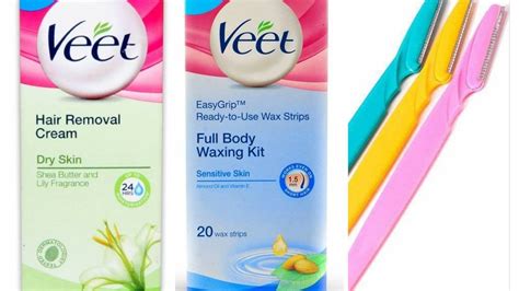 Veet Cream Veet Wax Strips And Razors Facial Hair Removal At Home
