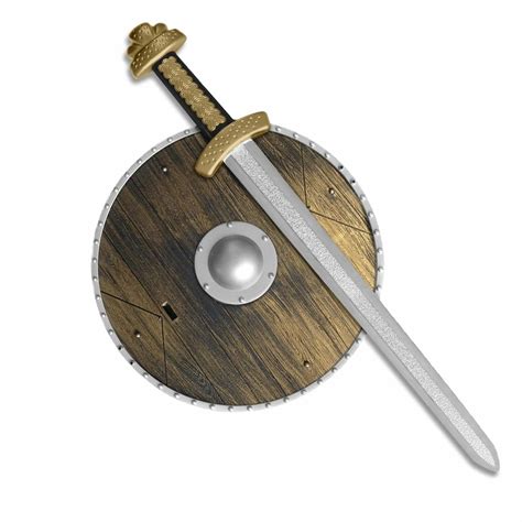 Weapons Set Sword Shield Kids Roman Gladiator Plastic Fancy Dress