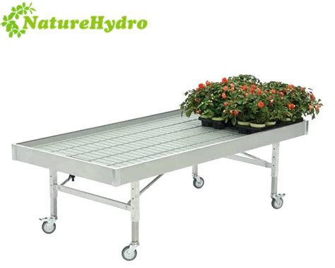 Indoor Hydroponics Growing System 4x8 Rolling Bench Flood Table Tray