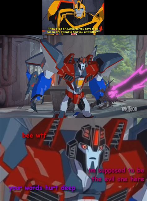 rid15 bumblebee and starscream transformers prime funny transformers memes transformers