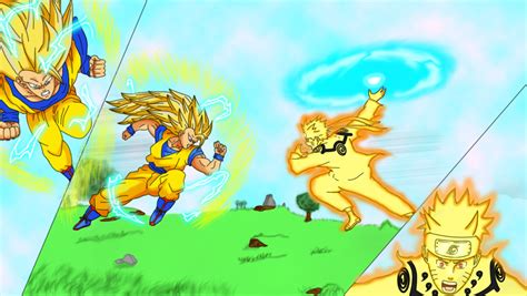 Distorção do espaço tempo, naruto chegou à dragonball mundo para encontrar o dragão. Goku vs Naruto - Anime Debate Photo (35996132) - Fanpop