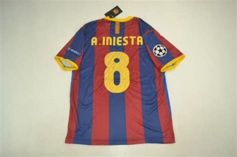 Barcelona 2010 2011 Home Retro Shirt Iniesta Messi S M L Xl Ebay