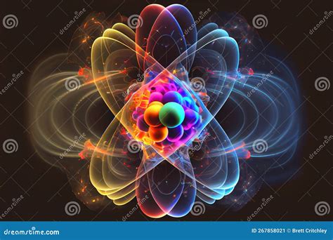 The Atom Quantum Physics Stock Illustration Illustration Of Physics