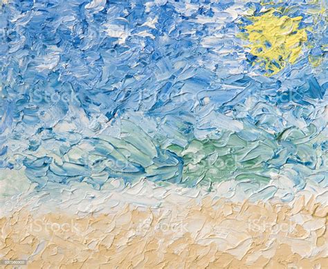 Summer Abstract Oil Painting Background Stock Photo Download Image