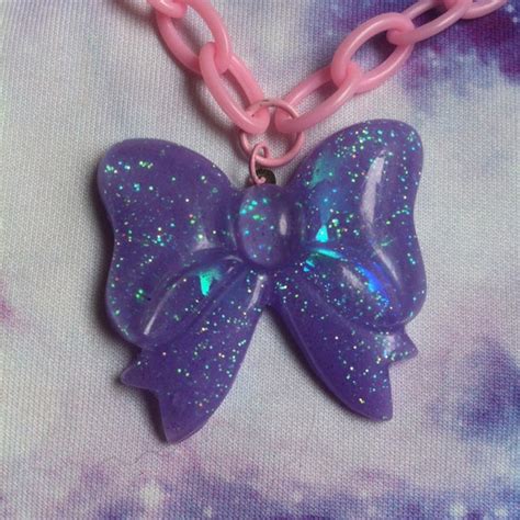 Pastel Goth Bow Necklace Fairy Kei Kawaii Lolita By Vixieandmynx