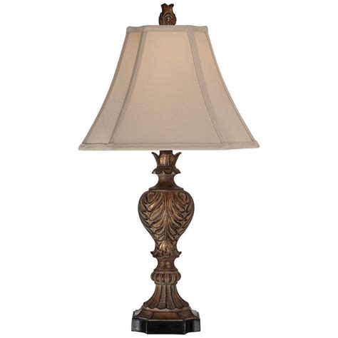 Regency Hill Traditional Table Lamps High Set Of Carved Brown
