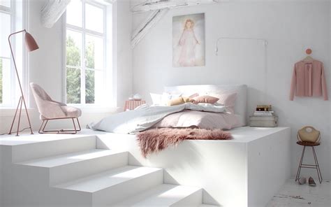 The Uniqueness Of Minimalist White Bedroom Designs Which Uses A Wooden Material As The