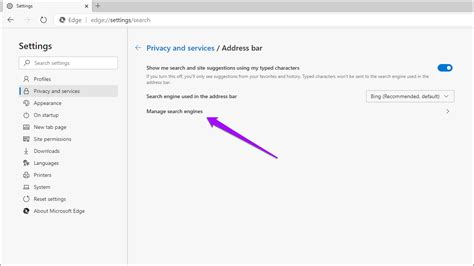When its the default search engine, whatever you want to type, will be searched on wikipedia. How to Change the Search Engine in Microsoft Edge Chromium