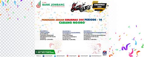 Nama pt sampoerna perak jombang : Daftar Pemenang Simarmas 300 Periode 14 - PT. BPR Bank ...