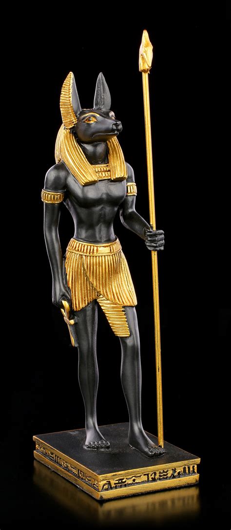 Ägyptische figur anubis mit was zepter figuren shop de